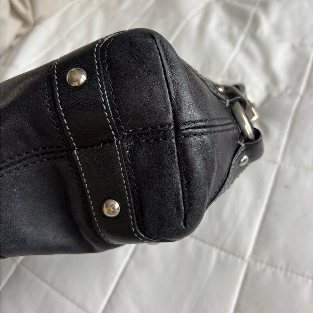 💜Coach Carly Black Leather 💜 - Picture 6 of 8